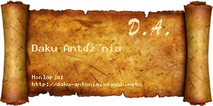 Daku Antónia névjegykártya